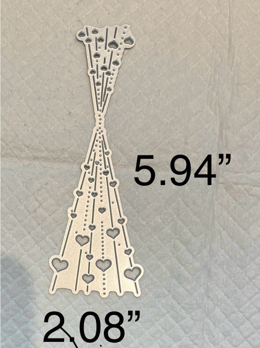 Heart Cascade Metal Decor Die Cut